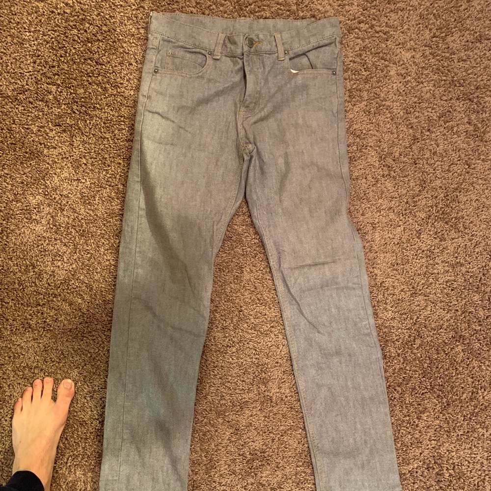 Naked & Famous Gray Skinny Jeans